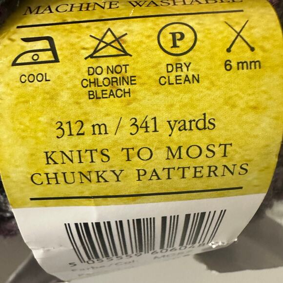 James C. Brett Yarn Marble Chunky 100% Acrylic 200 gr MC57 Red Purple - Picture 10 of 10